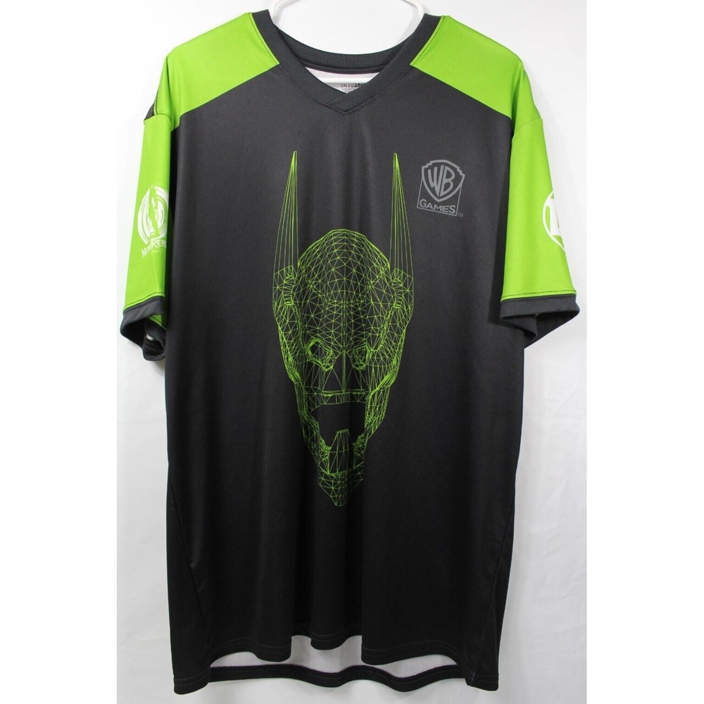 2017 WB Games INJUSTICE 2 GAMING BATMAN JERSEY MENS XL Black Green